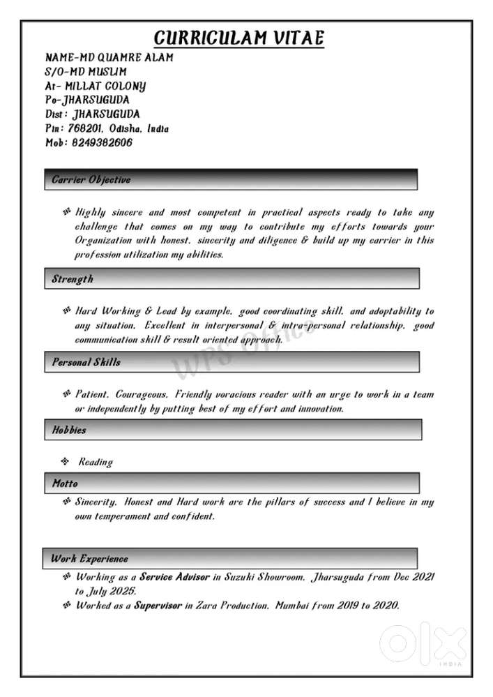 I am searching for a Job in jharsuguda location .