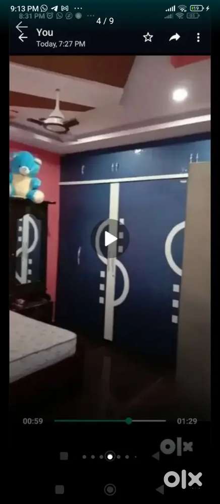 Independent house 1bhk semi furnished portion for rent