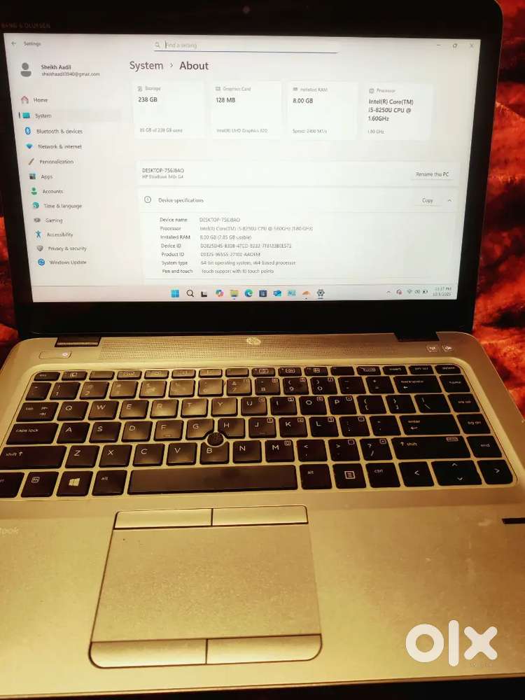 Hp Elite book core i5 8th gen