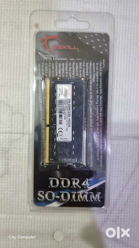 Laptop Ram DDR4 16GB 3200 Mhz Frequency