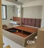 New Designer Bed with Storage Made in Plywood.