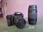 only Canon 77d with 2 batteries 2lenses