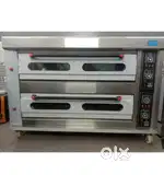 Double deck 4 tray gas baking oven