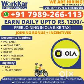 Attach your bike with ola daily payment nd incentive with free joining