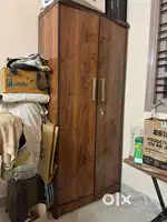 Wooden Wardrobe & Table, Rotating Chair & Big Table