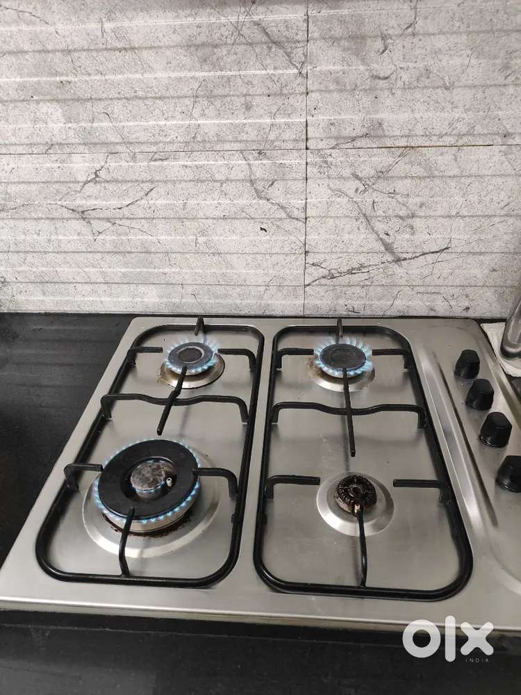 4 Burner stainless steel electric gas stove