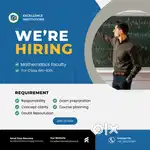 Hiring for mathematics Teacher's