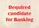 Male female candidate required for leading Bank