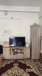 WOODEN TV UNIT WITH STORAGE CABINET