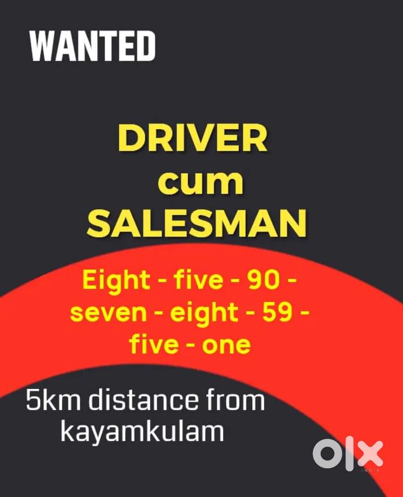 DRIVER CUM SALESMAN