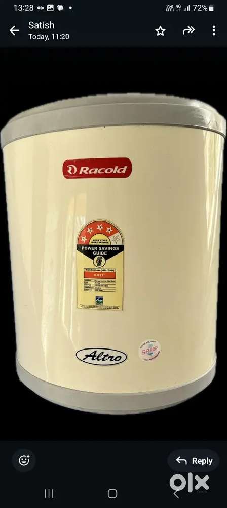 Racold Geyser, Vertical  ,   15 Ltr  Used   , 3 Geysers for sale