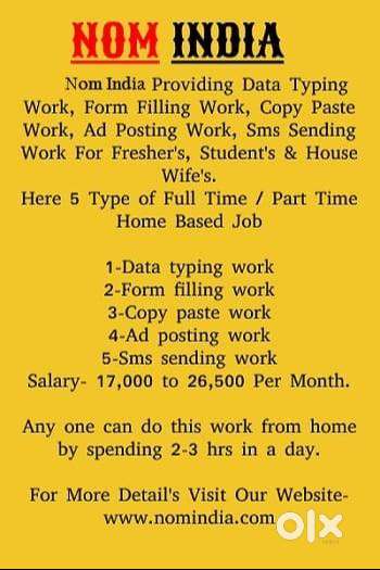 Part Time Data Entry Work For Fresher’s and students