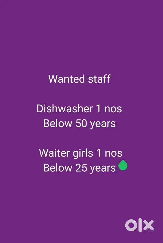 Wanted dishwasher ladies and service girls