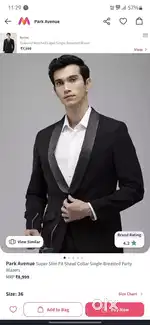 A black Park Avenue tuxedo blazer