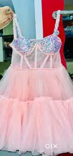 Fashion: Pink Mini Sequin Embellished Shoulder Bodycon dress