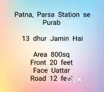Parsa me hai 800sq plot