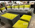 Moderate L shape sofa set