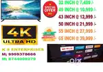 50 INCH SMART LED TV 4K UDH @ 21,999 /-