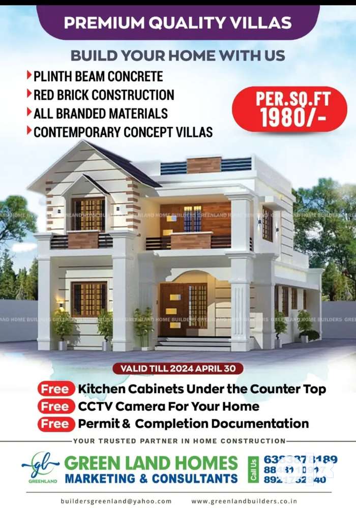Construct your premium quality villas with us