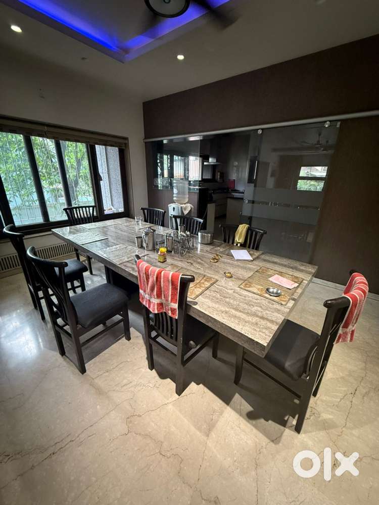 8-Seater Pure Marble Dining Table – Excellent Condition