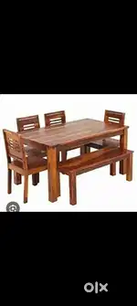 4 chair dining table with bench included