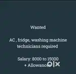 Ac technicians required