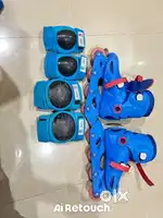 Decathlon skating shoes and gloves