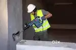 Chipping works and floor cutting