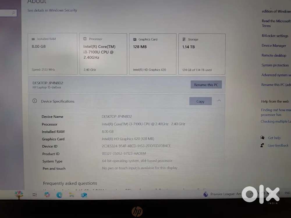 Old HP Laptop for sale