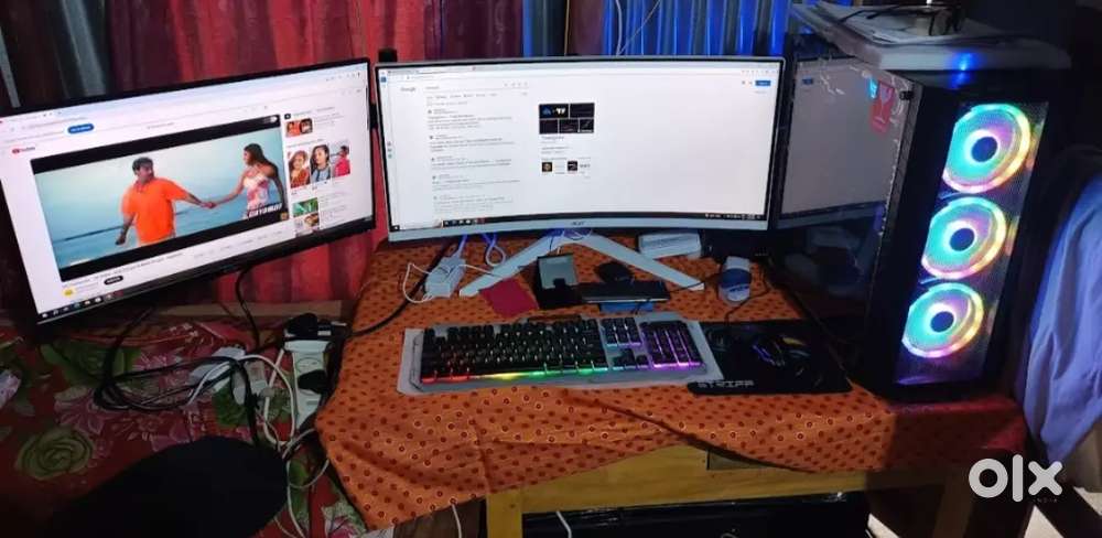 High performance Gaming & editing pc sell /// 24 inch monitor with Pc