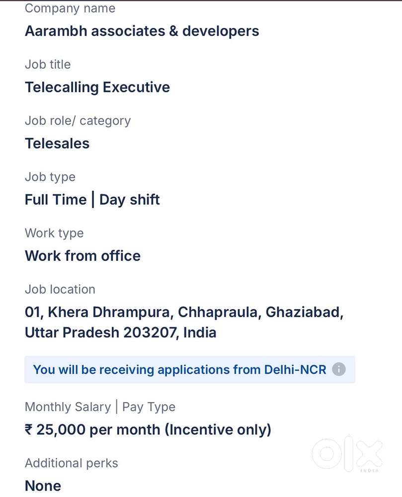 Need employee for calling