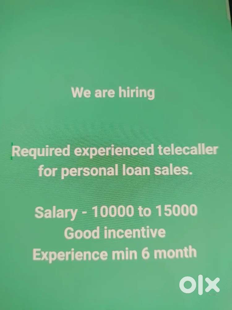 Telecaller required for personal loan sales