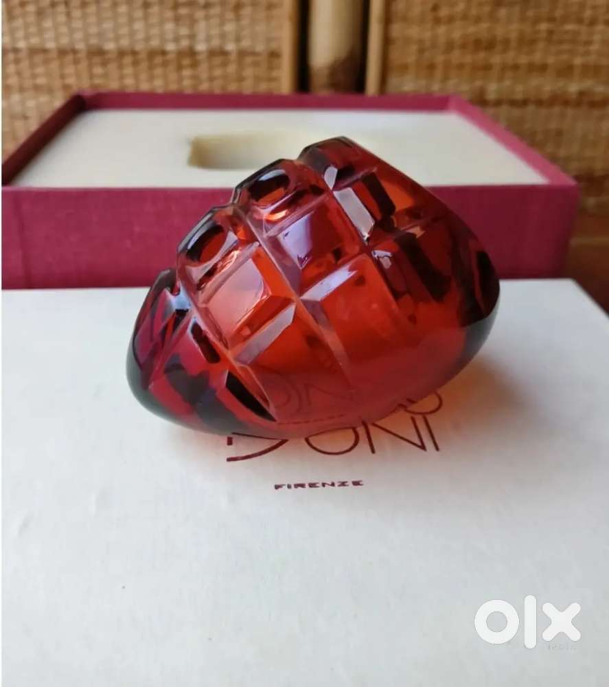 Mario Cioni Alien Tondo crystal vase Doni Firenze Made in Italy