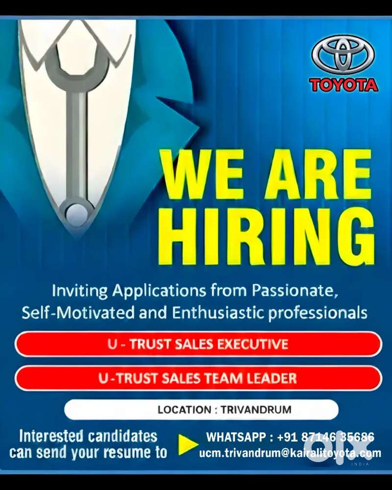 Need TL & Sales officer for used Car