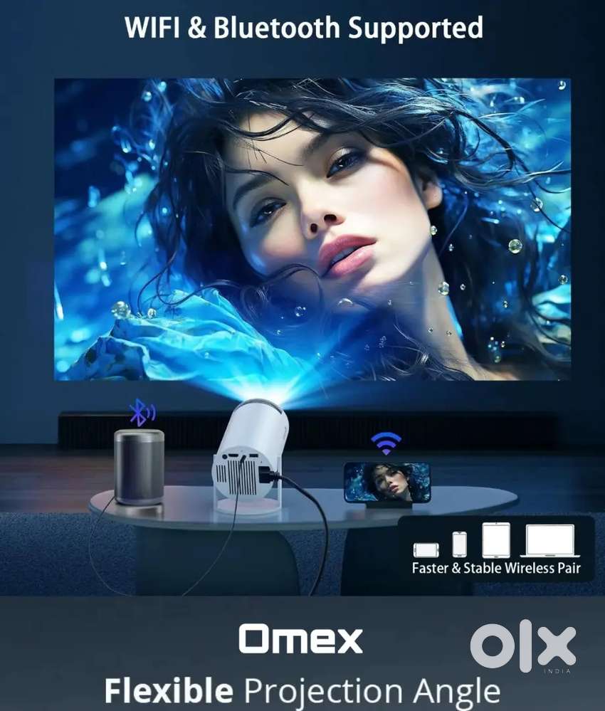 4K Decoding Projector Android 12. WiFi 5G BT Inbuilt Netflix Prime