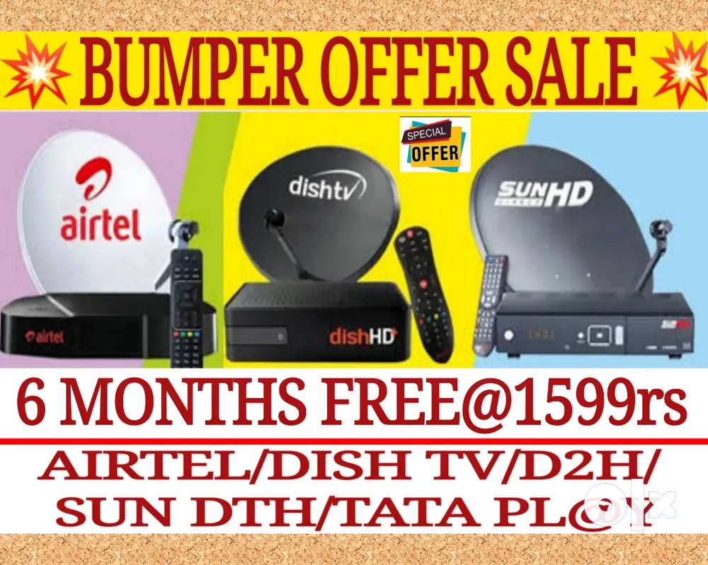 Dhammaka Offer*Airtel Dth,Dish Tv,Sun Dth,D2h@999 Only.Hurry*LED TV