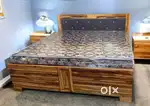 15 years guarantee pure wooden box wala bed