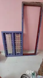 Wooden Window and door wall with window