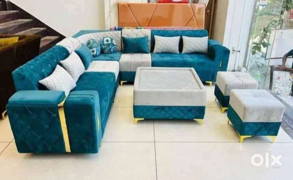 Brand new l shape sofa set with golden strips in STARF FURNITURE