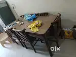 5 seater sofa and dinning table with 6 chairs