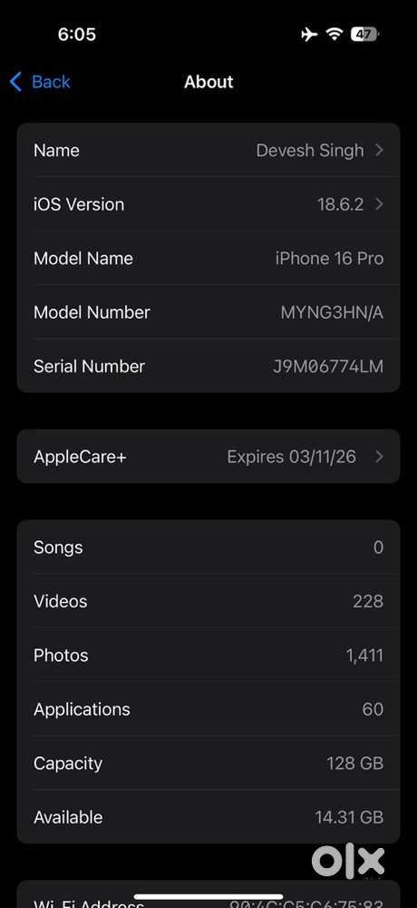 I phone 16 pro 128gb Desert titanium