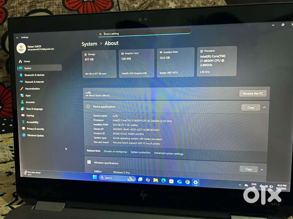 Hp zbook360g5