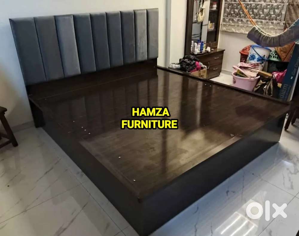 HAMZA FURNITURE New look particle wood hydraulic Bed With storage