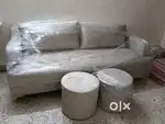 Sofa set with puffy