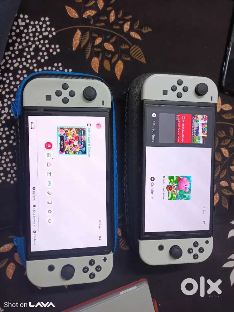 Nintendo Switch OLED version with cover only and 01 games with each