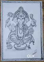 Hand painting  bhagwan ganesha
