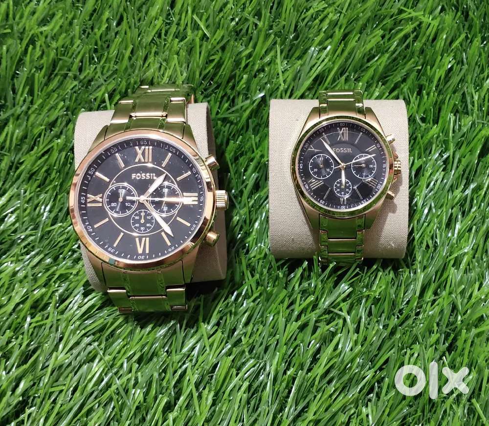 Fossils Couple watch (peti pack)