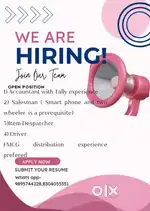 Sales man, Driver, Despacher