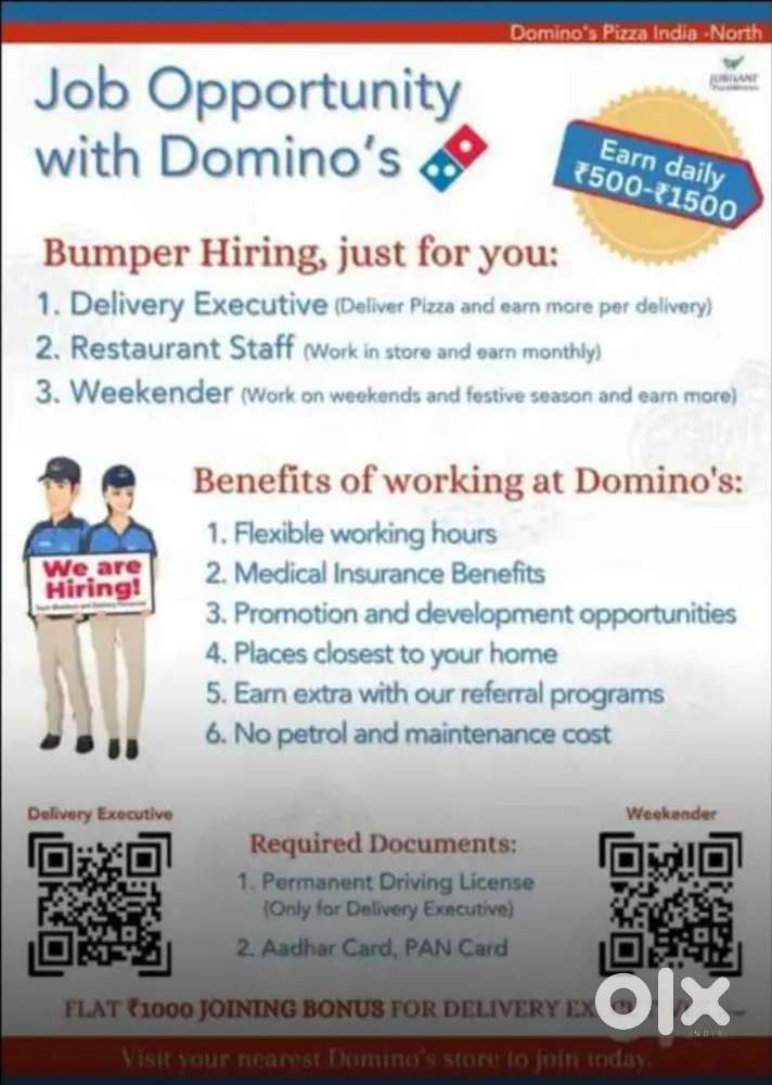 Urgent Delivery Boys requirement