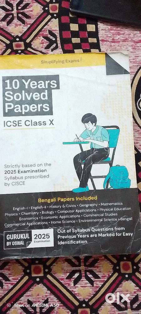 ICSE Class X ,10 years Solved Papers 2025.